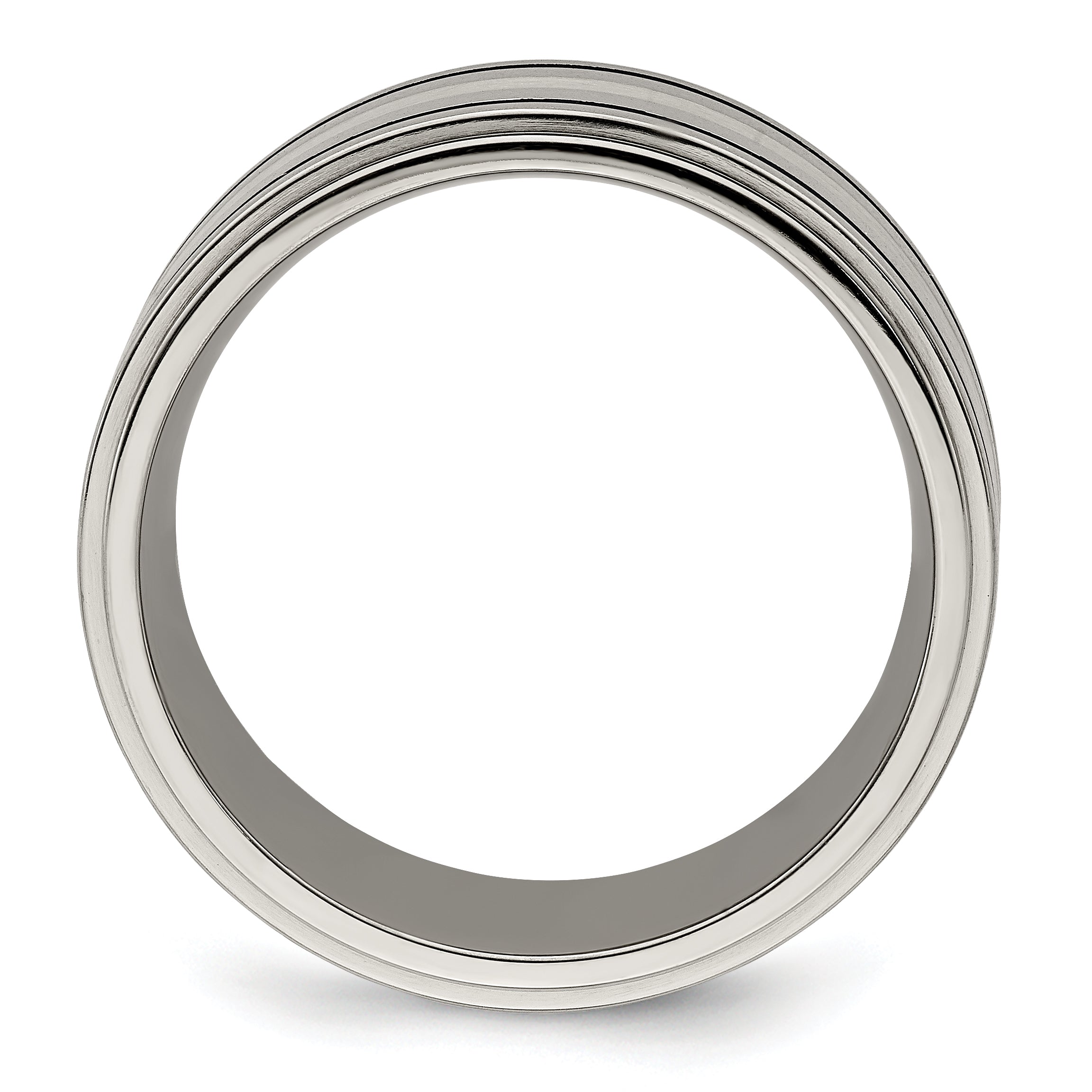 Edward Mirell Titanium w/Argentium Sterling Silver Anodized 10mm Band Secondary image