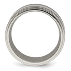 Edward Mirell Titanium w/Argentium Sterling Silver Anodized 10mm Band