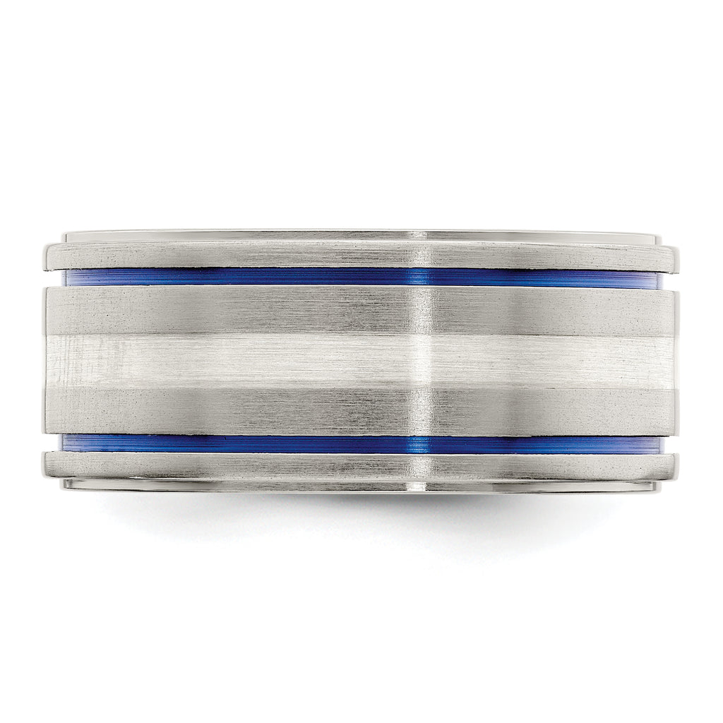 Edward Mirell Titanium w/Argentium Sterling Silver Anodized 10mm Band