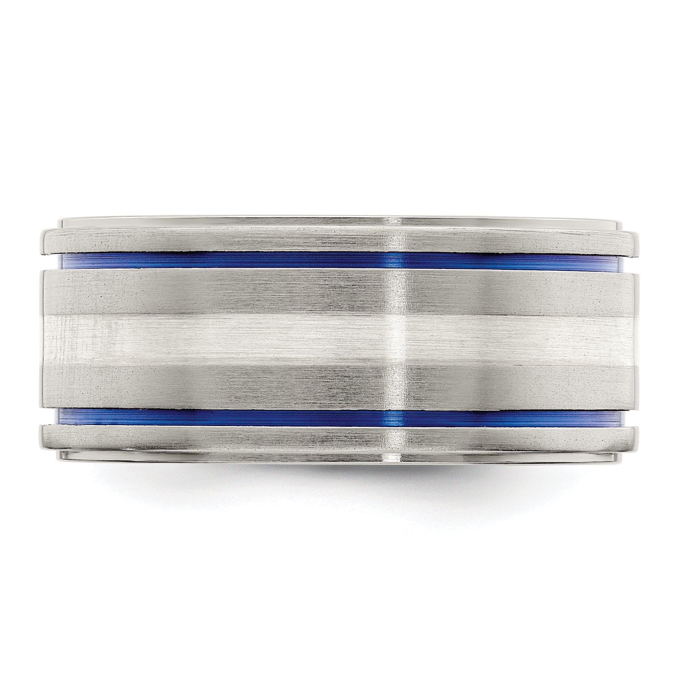Edward Mirell Titanium w/Argentium Sterling Silver Anodized 10mm Band