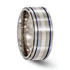 Edward Mirell Titanium w/Argentium Sterling Silver Anodized 10mm Band
