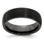 Edward Mirell Titanium Black Ti Domed Textured Lines 6mm Band