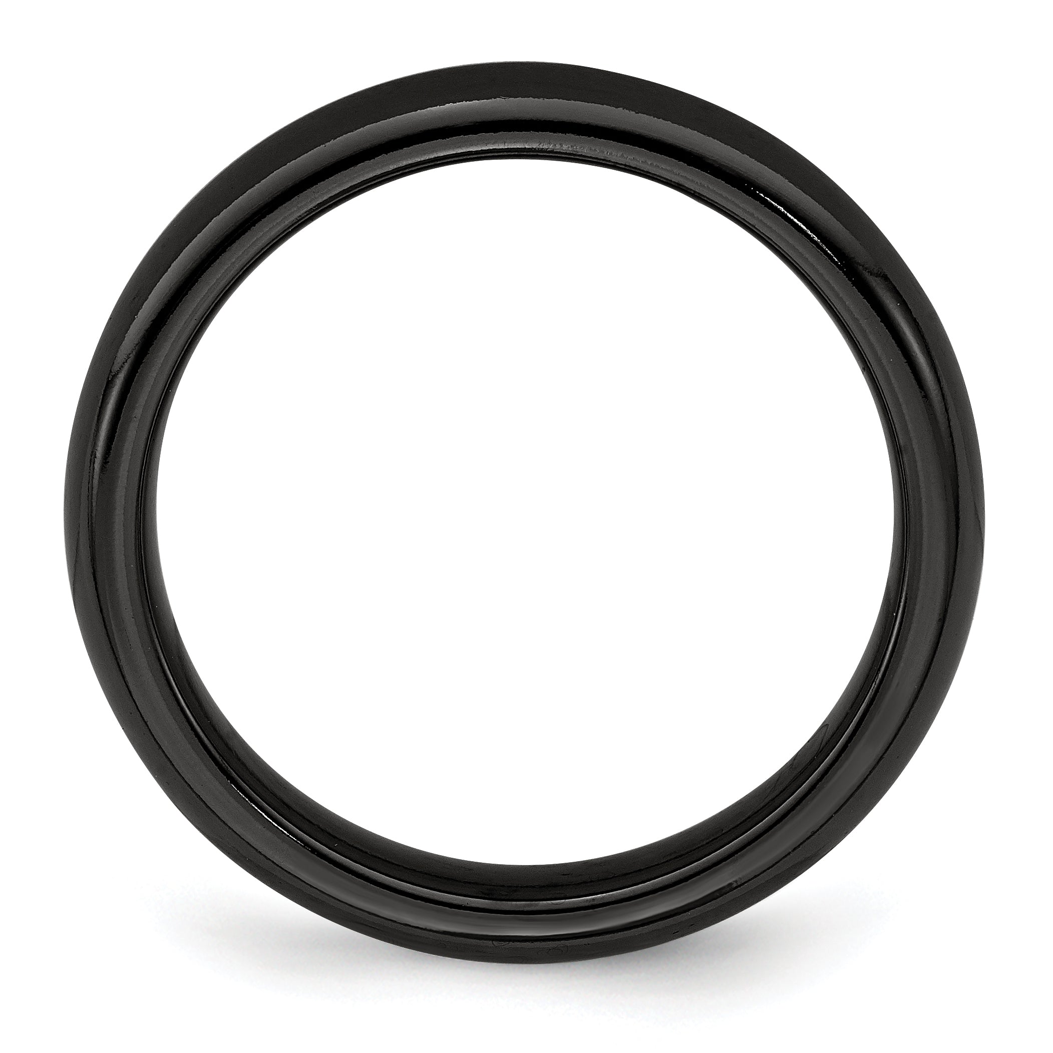 Edward Mirell Titanium Black Ti Polished Domed 4mm Band Secondary image