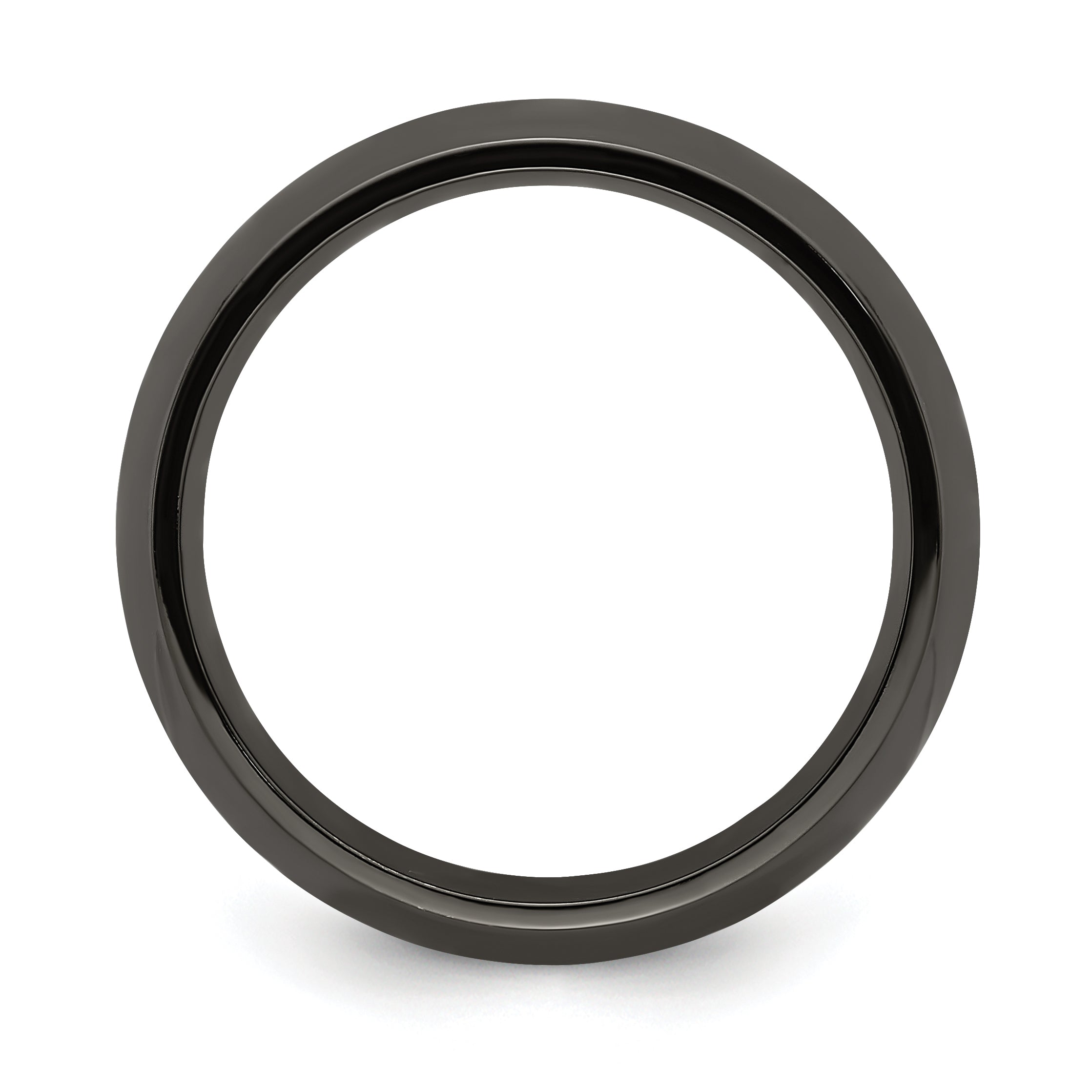Edward Mirell Titanium Black Ti Polished Domed 8mm Band Secondary image