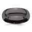 Edward Mirell Titanium Black Ti Polished Domed 8mm Band