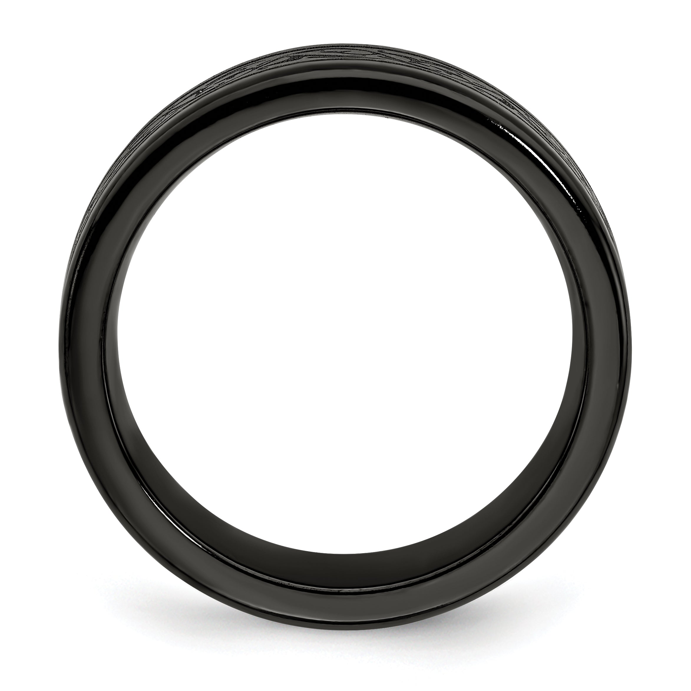 Edward Mirell Titanium Black Ti Laser 8mm Band Main image