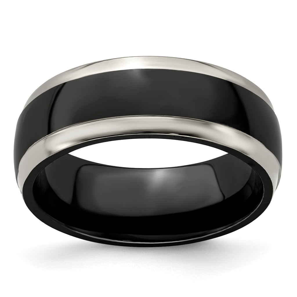 Edward Mirell Titanium Black Ti 8mm Band