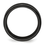 Edward Mirell Titanium Black Ti with Grooves 6mm Band