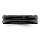 Edward Mirell Titanium Black Ti with Grooves 6mm Band