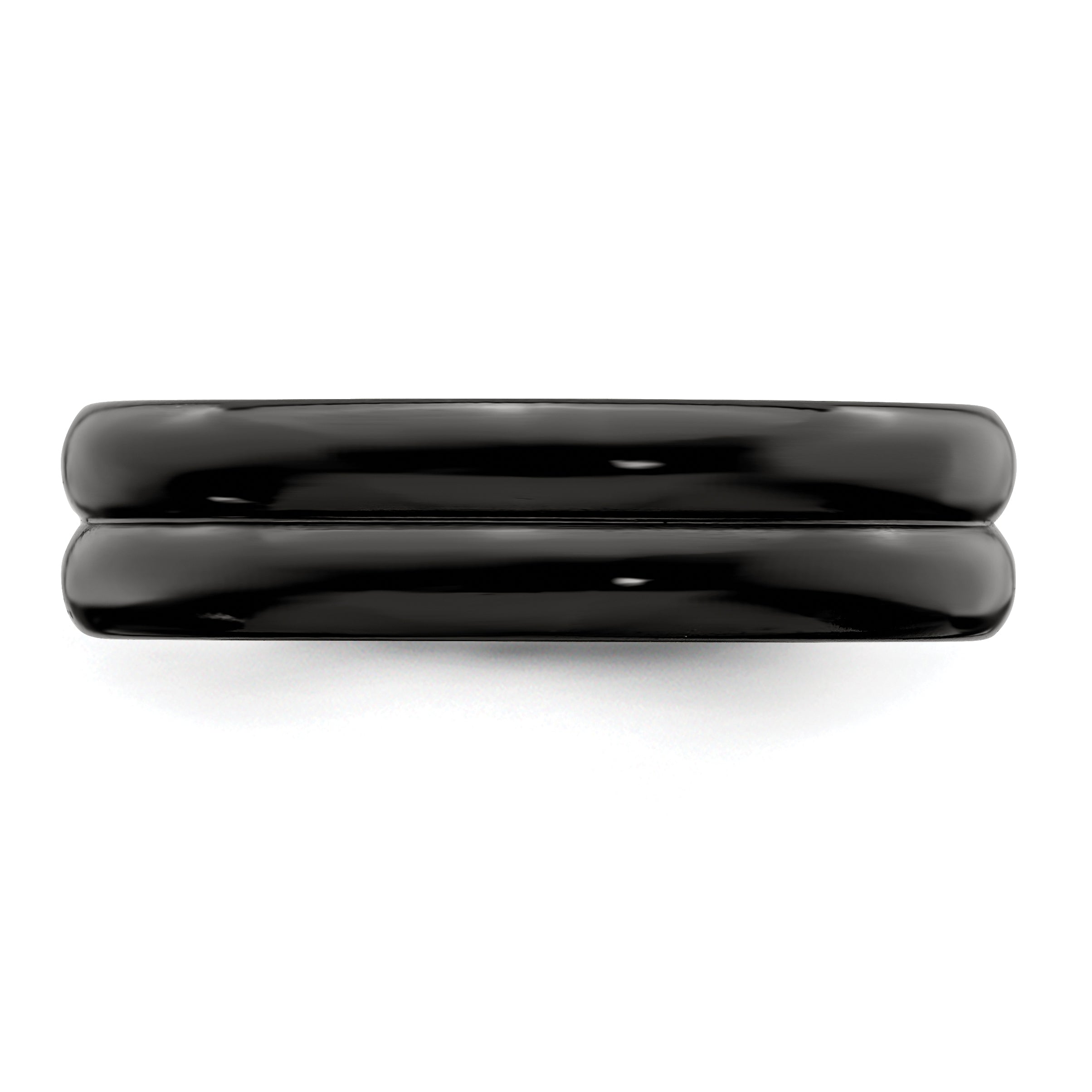 Edward Mirell Titanium Black Ti with Grooves 6mm Band