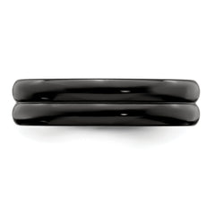 Edward Mirell Titanium Black Ti with Grooves 6mm Band