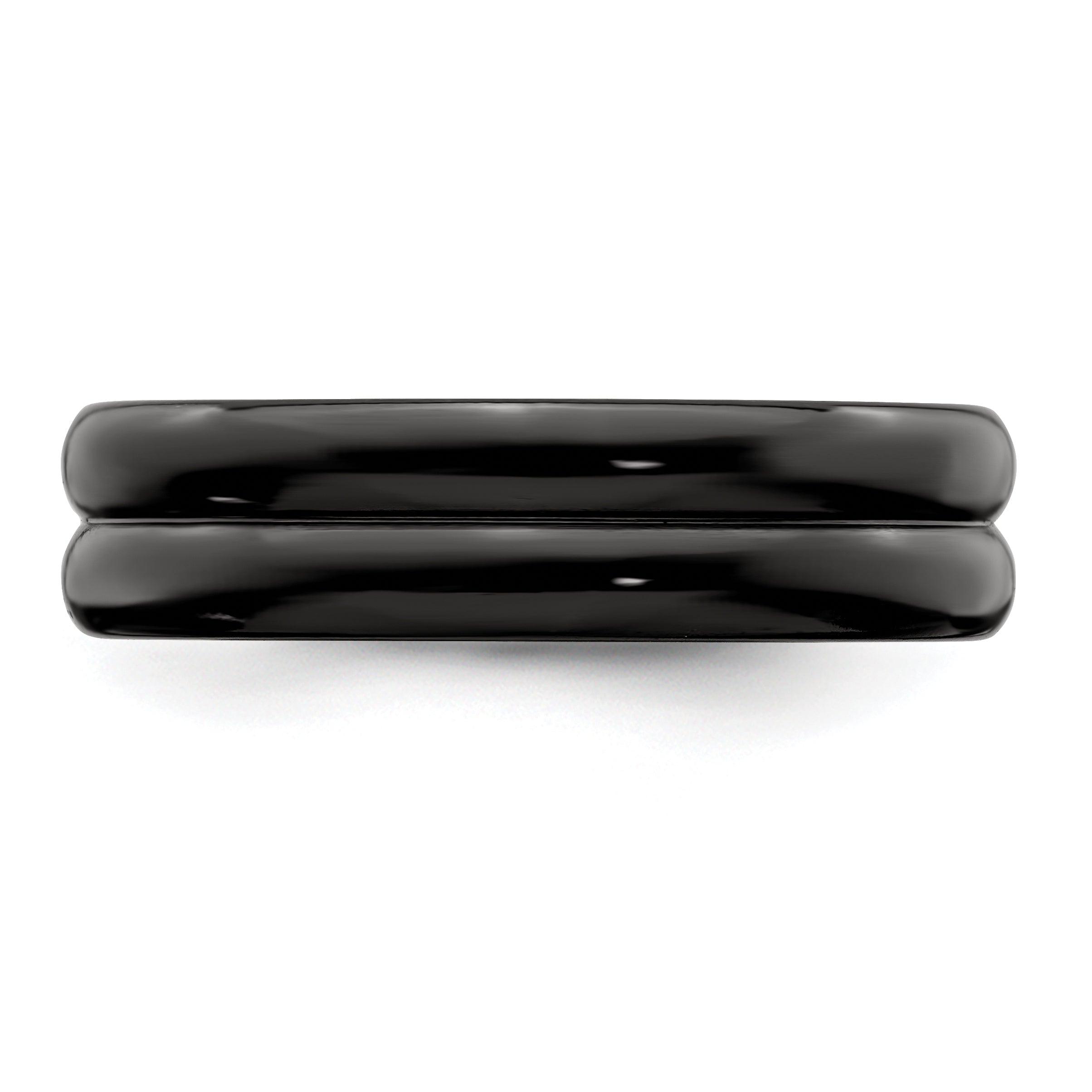 Edward Mirell Titanium Black Ti with Grooves 6mm Band