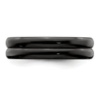 Edward Mirell Titanium Black Ti with Grooves 6mm Band
