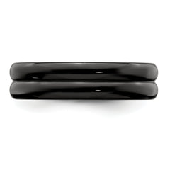 Edward Mirell Titanium Black Ti with Grooves 6mm Band