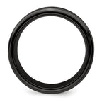 Edward Mirell Titanium Black Ti Polished Concave 9mm Band