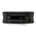 Edward Mirell Titanium Black Ti Polished Concave 9mm Band