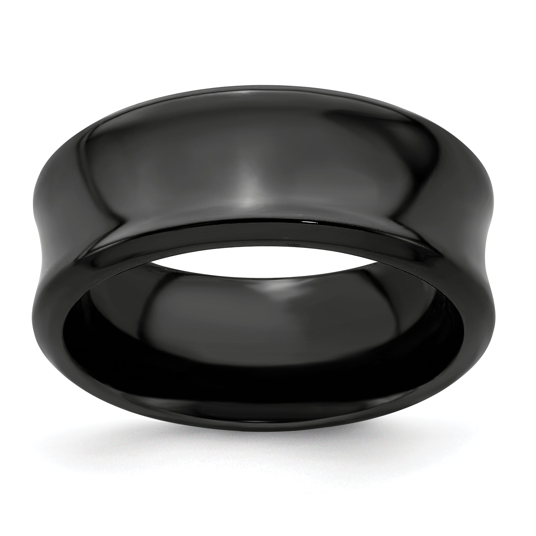 Edward Mirell Titanium Black Ti Polished Concave 9mm Band Main image