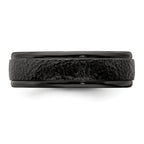 Edward Mirell Titanium Black Ti Hammered 7mm Band