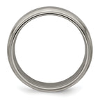 Edward Mirell Titanium Brushed & Polished Beveled 6mm Band