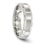 Edward Mirell Titanium Brushed & Polished Beveled 6mm Band