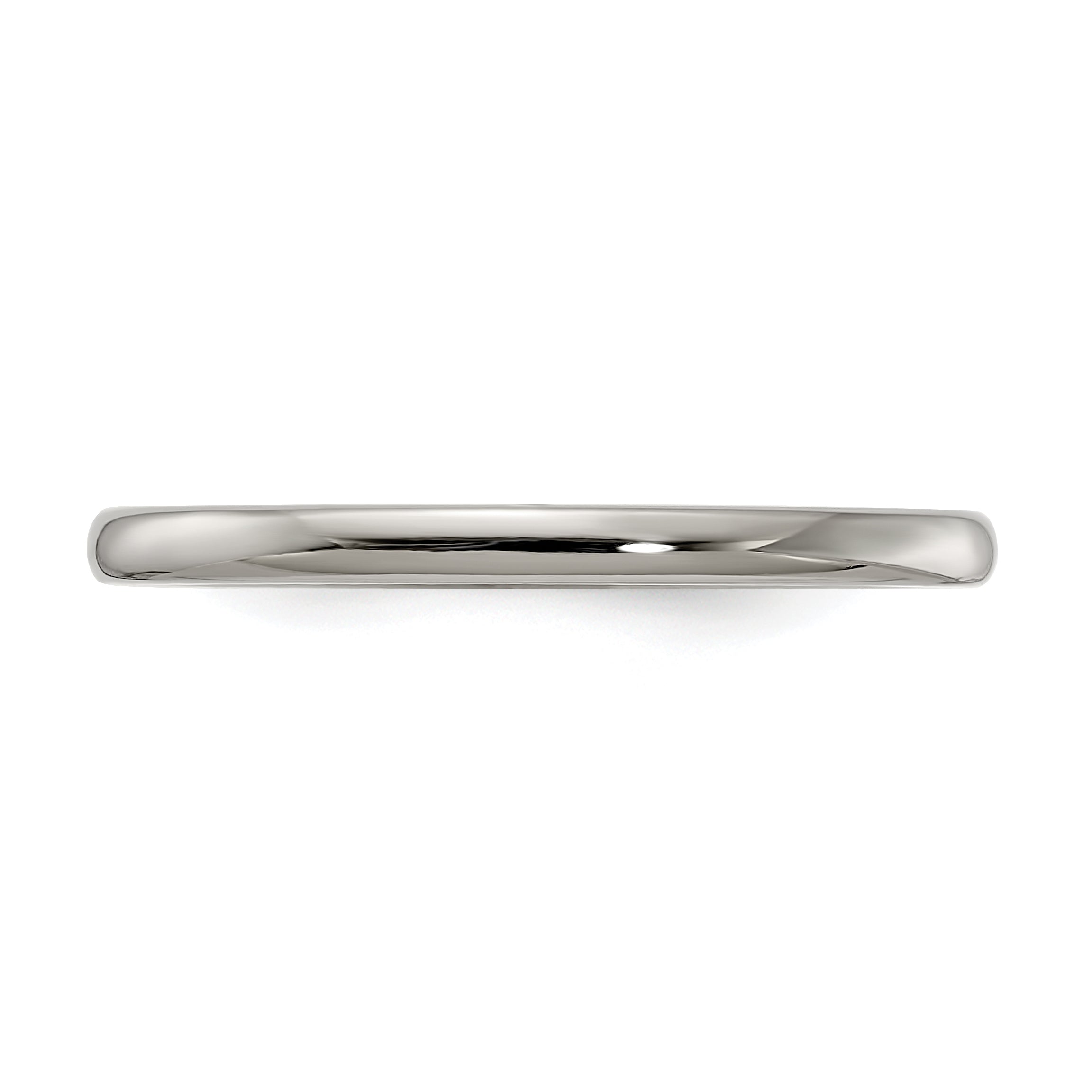 Edward Mirell Titanium Half Round 2mm Polished Band Size 12