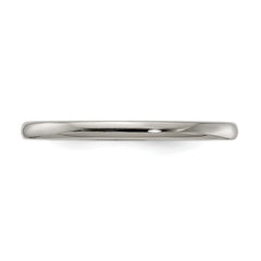 Edward Mirell Titanium Half Round 2mm Polished Band Size 12