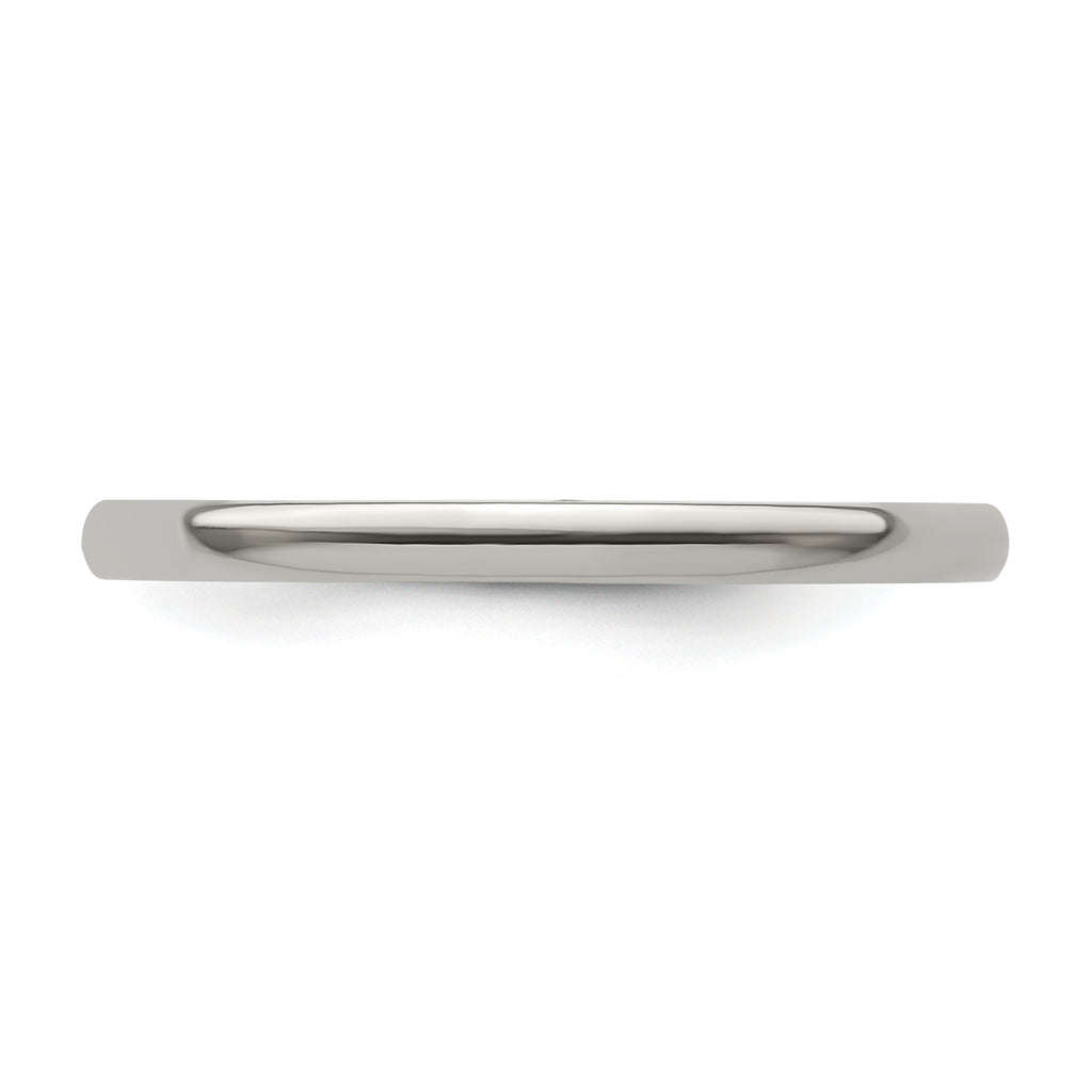 Edward Mirell Titanium Half Round 2mm Polished Band Size 12