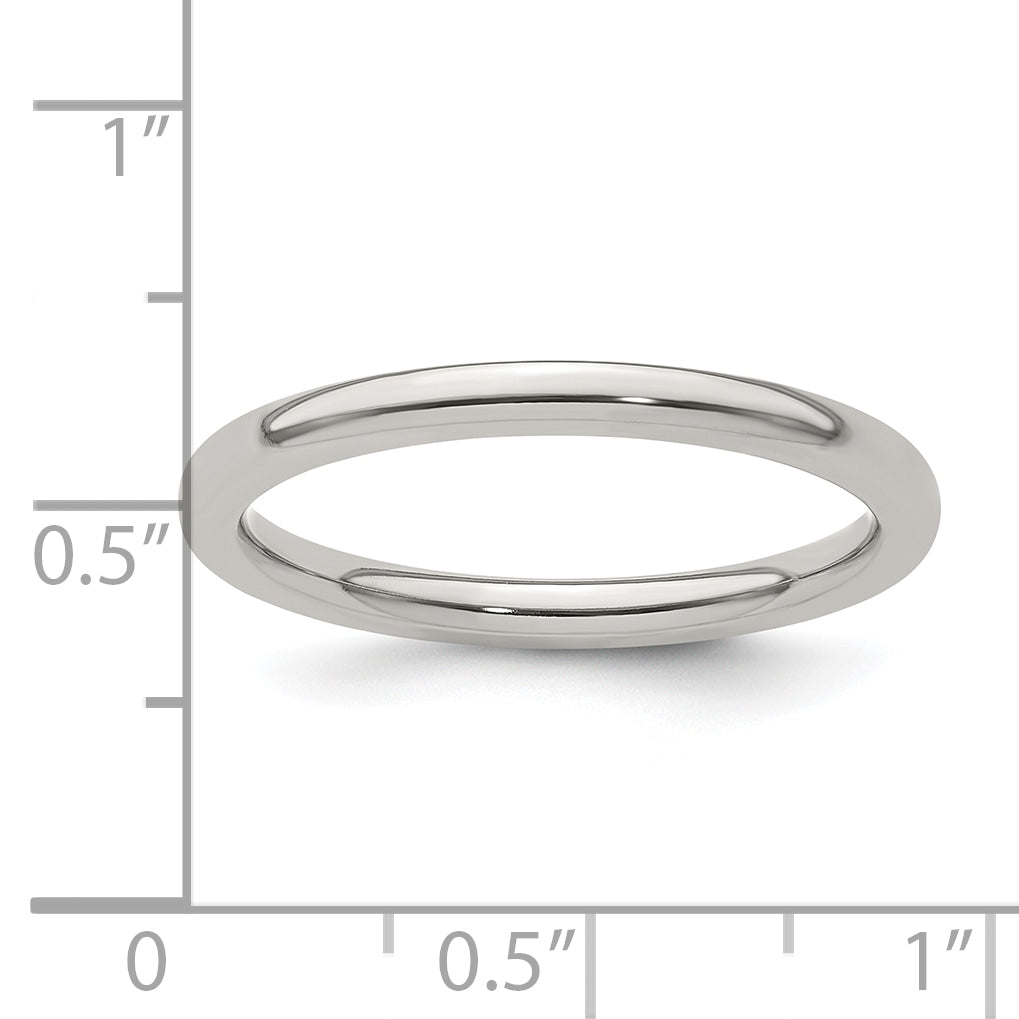 Edward Mirell Titanium Half Round 2mm Polished Band Size 12