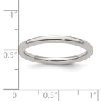 Edward Mirell Titanium Half Round 2mm Polished Band Size 12