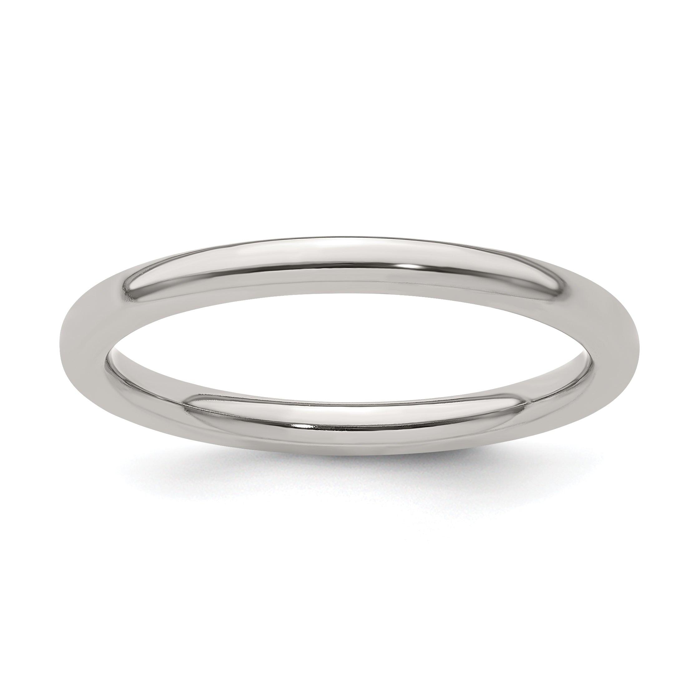 Edward Mirell Titanium Half Round 2mm Polished Band Size 12