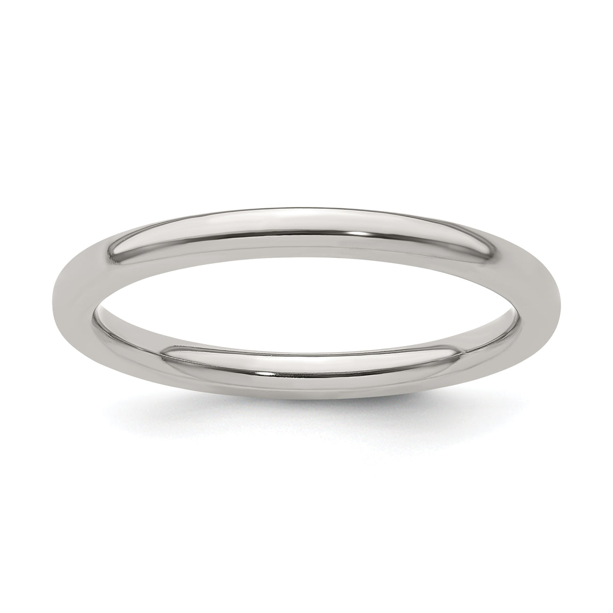 Edward Mirell Titanium Half Round 2mm Polished Band Size 12