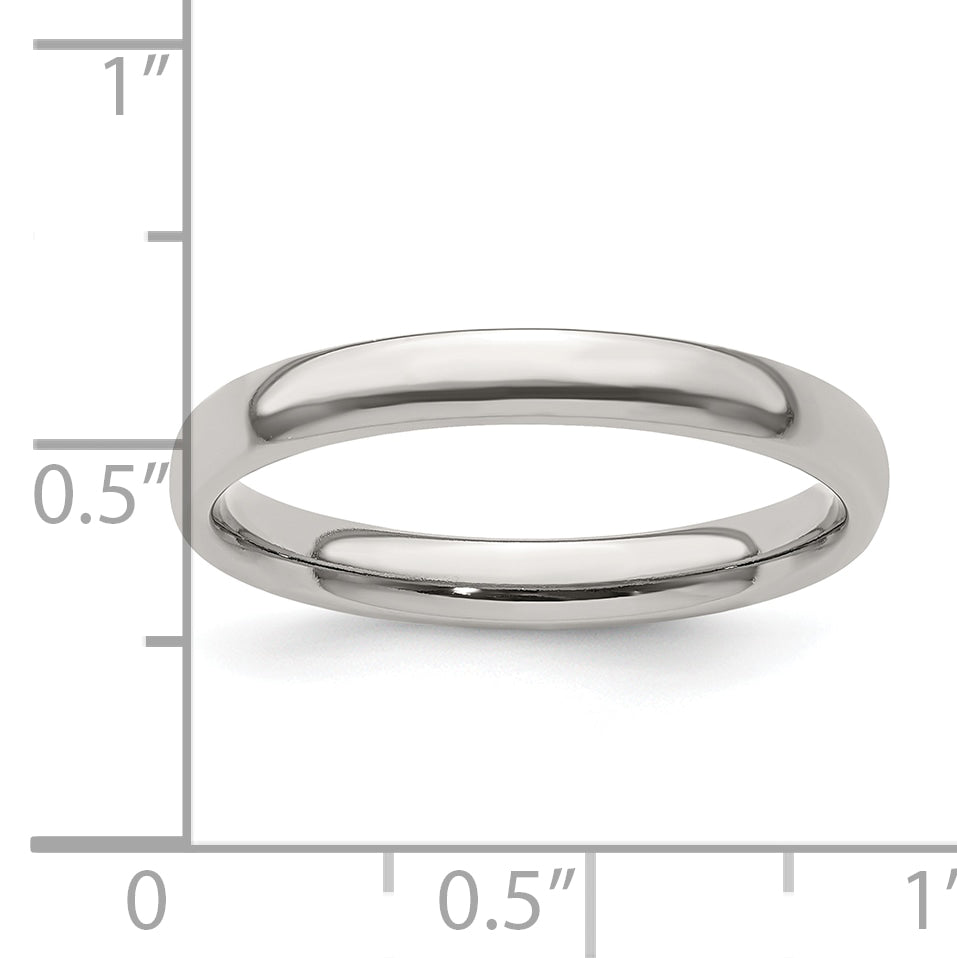 Edward Mirell Titanium Half Round 3mm Polished Band