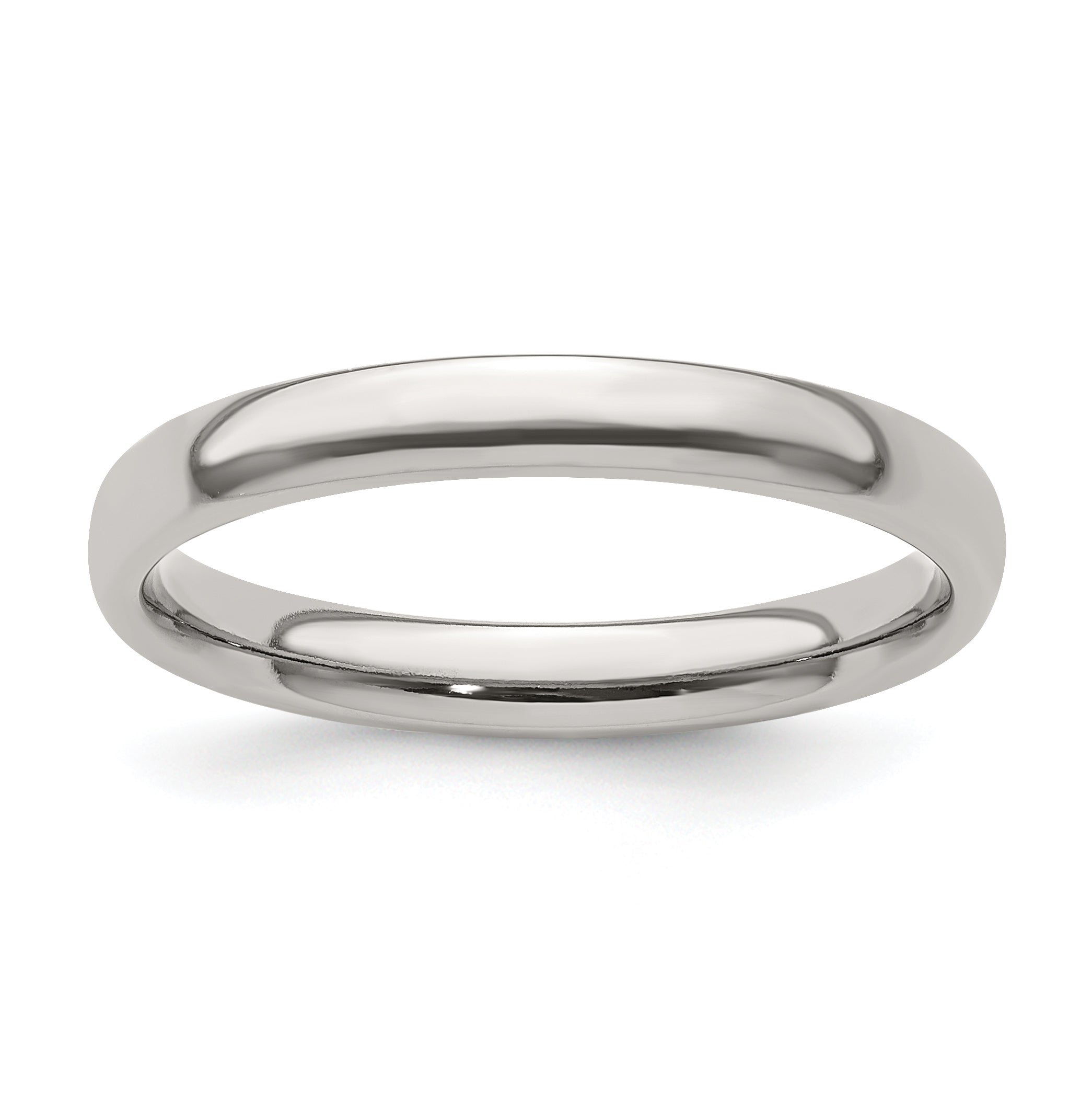 Edward Mirell Titanium Half Round 3mm Polished Band Main image