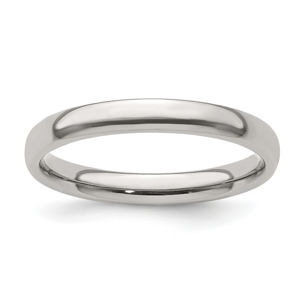 Edward Mirell Titanium Half Round 3mm Polished Band