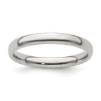 Edward Mirell Titanium Half Round 3mm Polished Band
