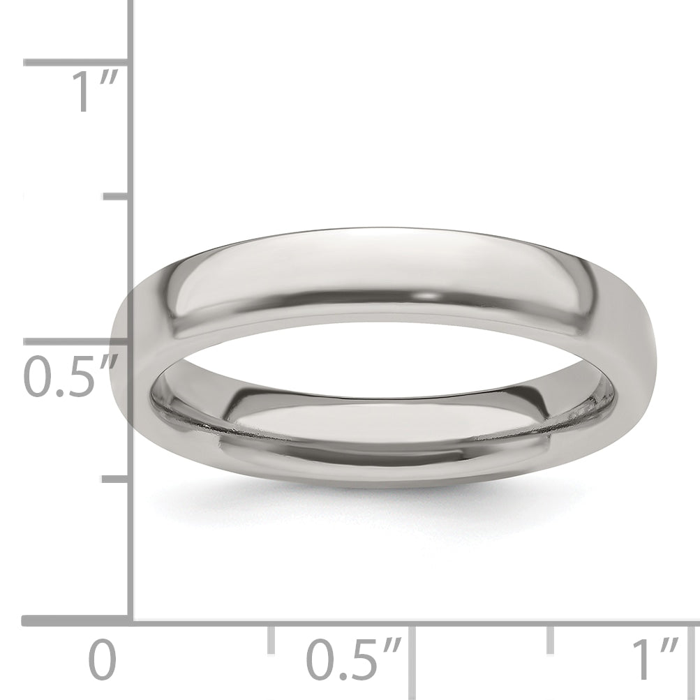 Edward Mirell Titanium Half Round 4mm Polished Band Size 9