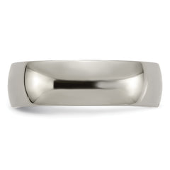 Edward Mirell Titanium Half Round 7mm Polished Band Size 9