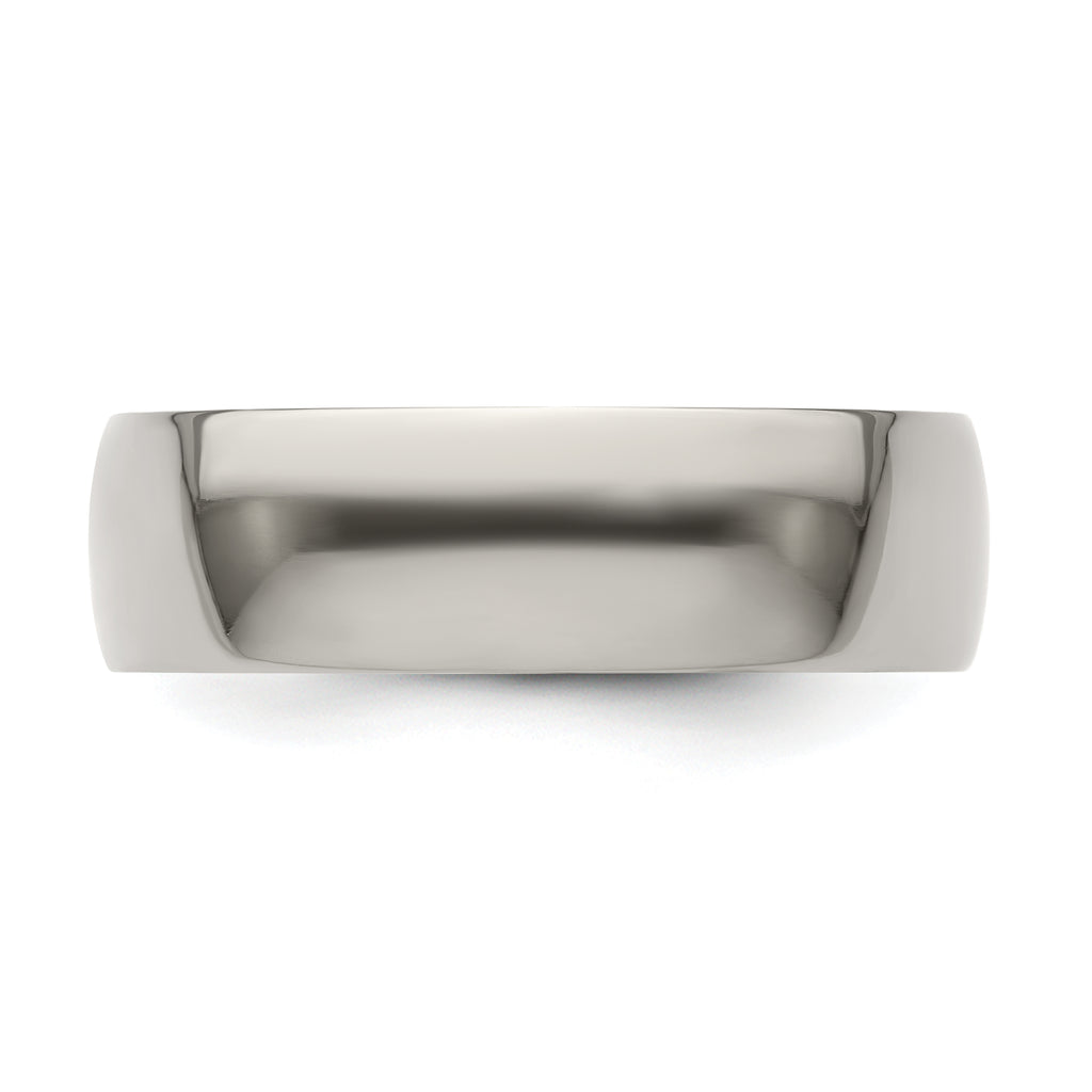 Edward Mirell Titanium Half Round 7mm Polished Band