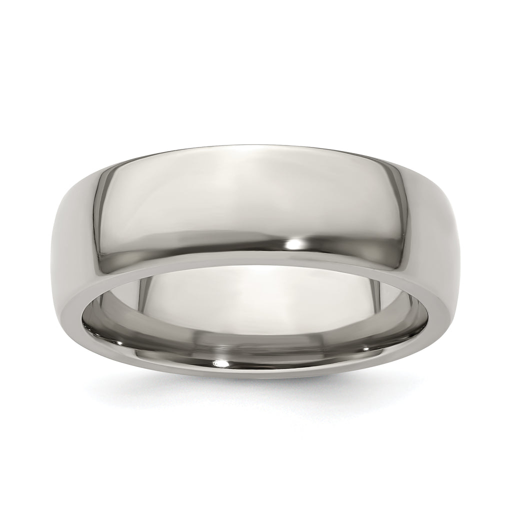 Edward Mirell Titanium Half Round 7mm Polished Band