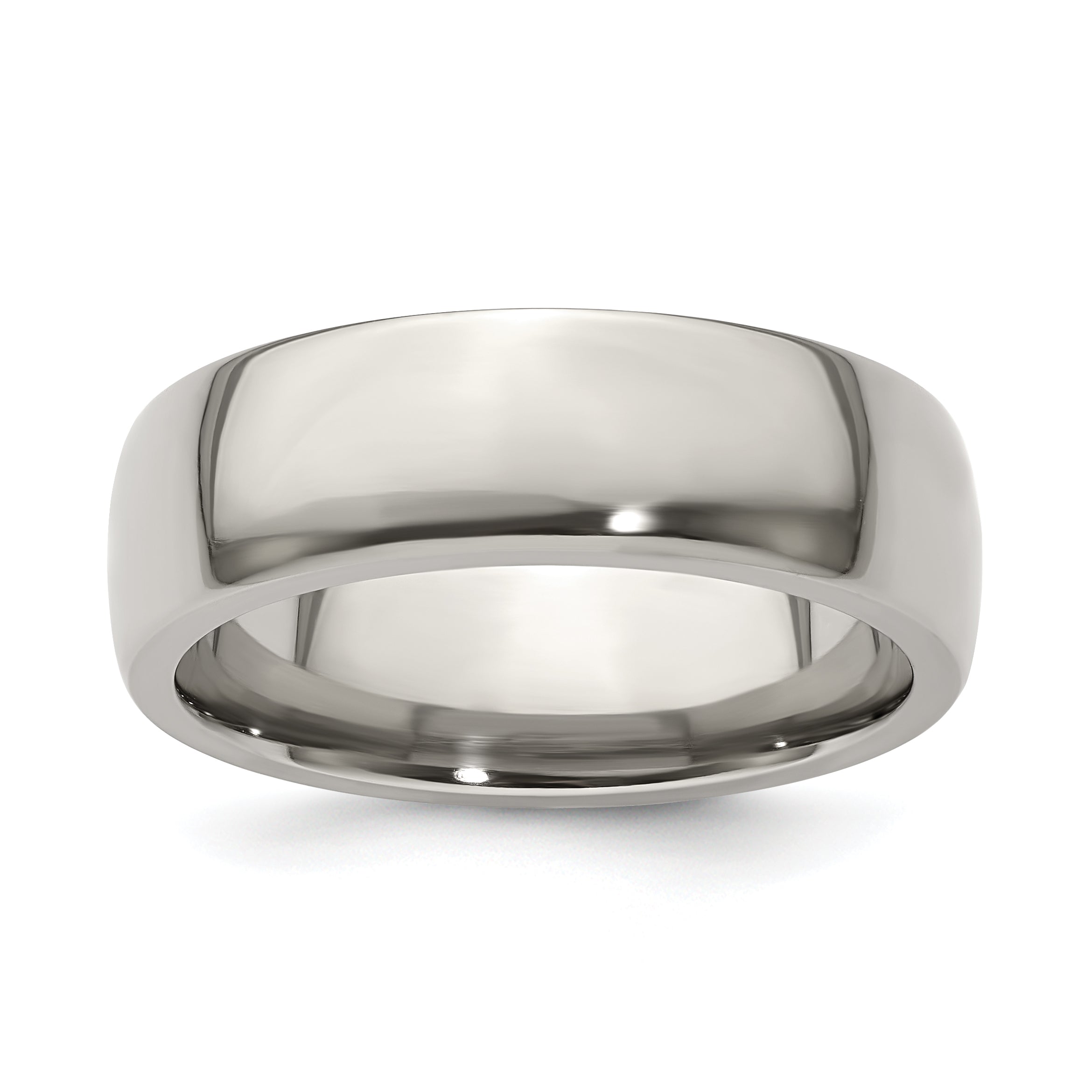 Edward Mirell Titanium Half Round 7mm Polished Band