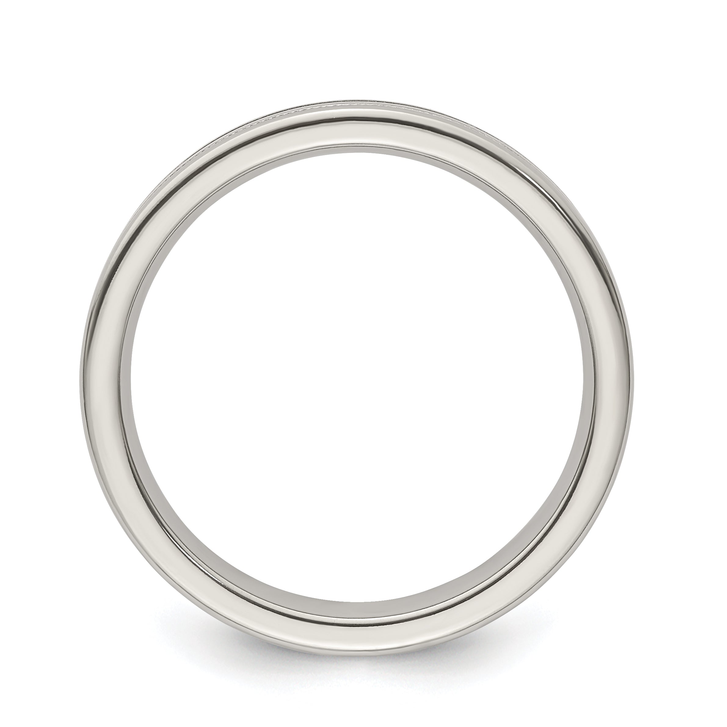 Brushed Milgrain Wedding Band in Titanium, 4mm Secondary image