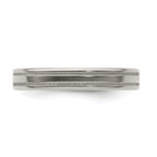 Edward Mirell Titanium Brushed/Polished Flat Milgrain 4mm Band Size 9.5