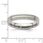 Edward Mirell Titanium Brushed/Polished Flat Milgrain 4mm Band Size 9.5
