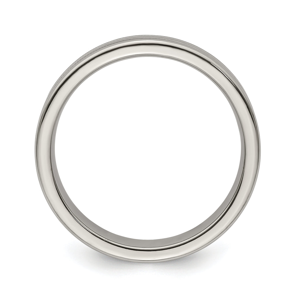 Edward Mirell Titanium Brushed/Polished Flat Milgrain 5mm Band