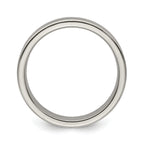 Edward Mirell Titanium Brushed/Polished Flat Milgrain 5mm Band