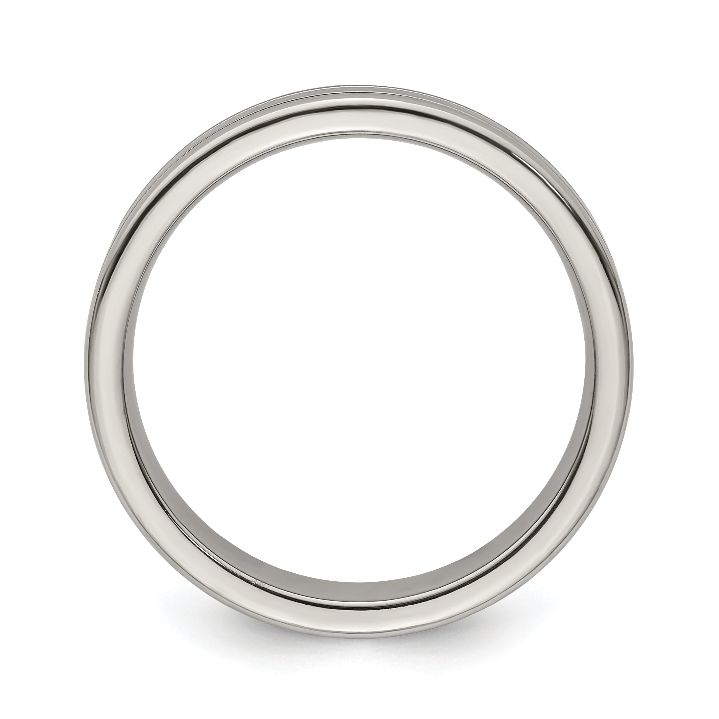 Edward Mirell Titanium Brushed/Polished Flat Milgrain 5mm Band