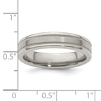 Edward Mirell Titanium Brushed/Polished Flat Milgrain 5mm Band