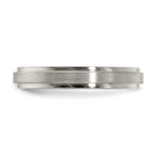 Edward Mirell Titanium Brushed/Polished Flat Step Edge 4mm Band