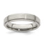 Edward Mirell Titanium Brushed/Polished Flat Step Edge 5mm Band Size 9.5