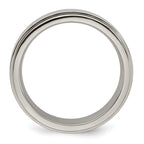 Edward Mirell Titanium Brushed/Polished Flat Step Edge 6mm Band